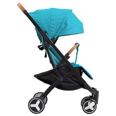 Прогулочная коляска Yoya Plus 3 (дожд., москит., подстак., бампер, сумка-чехол, бамбук. коврик, корзина д/пок, ремешок на руку, накидка на ножки) light blue/black frame, цвет шасси: черный