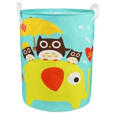 Корзина Наша игрушка Совята 35х45 см (HXH2019040903-25a) голубой/желтый