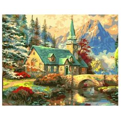 ВанГогВоМне Картина по номерам "Дом с зеленой крышей", 40х50 см (ZX 22226)