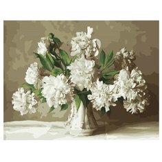 ВанГогВоМне Картина по номерам "Жемчужные пионы", 40х50 см (ZX 21583)