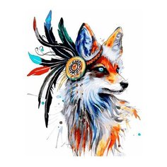 ВанГогВоМне Картина по номерам "Цветная лиса", 40х50 см (ZX 22222)