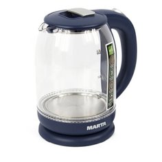 Чайник Marta MT-1096, серебряный сапфир
