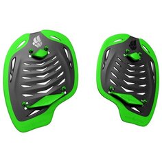Лопатки для плавания MAD WAVE Fusion black/green one size