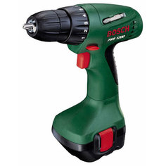 Аккумуляторная дрель-шуруповерт BOSCH PSR 1200 1.2Ah x2 Case 15 Н·м зеленый/черный