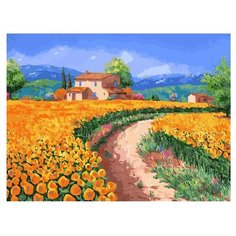 Белоснежка Картина по номерам "Поле с подсолнухами" 30х40 см (306-AS)