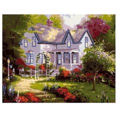 ВанГогВоМне Картина по номерам "Домик с садом", 40х50 см (ZX 21461)