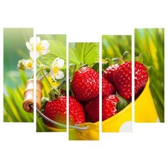 Модульная картина KARTINA style Ведерко ароматной клубники 90х60 см