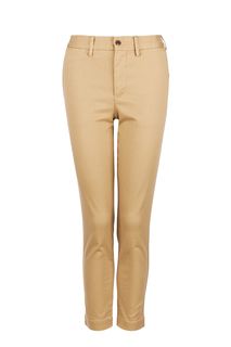 Хлопковые брюки бежевого цвета Polo Ralph Lauren