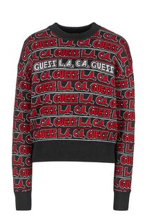Джемпер с логотипом бренда Guess