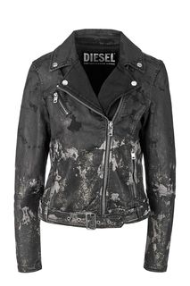 Короткая джинсовая куртка косуха Diesel