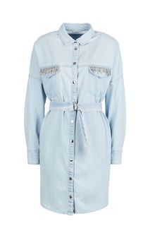 Платье-рубашка из денима с поясом Guess
