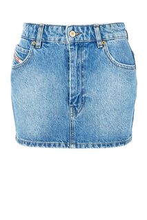 Короткая джинсовая юбка синего цвета Diesel