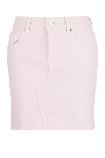 Короткая джинсовая юбка розового цвета Guess