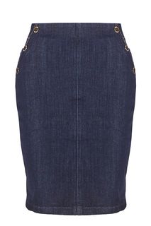 Узкая джинсовая юбка с контрастной строчкой Guess