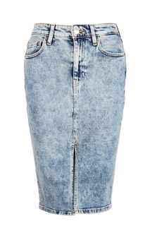Джинсовая юбка-карандаш с потертостями Guess