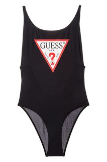 Купальный костюм черного цвета с принтом Guess