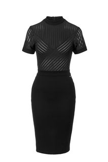 Полупрозрачное черное платье Armani Exchange