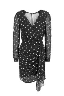 Черное платье с длинными рукавами Guess