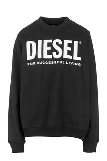 Черный хлопковый свитшот Diesel