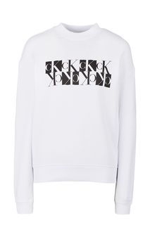 Свитшот из хлопка белого цвета Calvin Klein Jeans