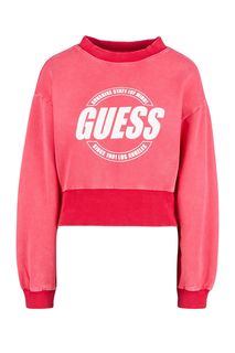 Укороченный свитшот с логотипом бренда Guess