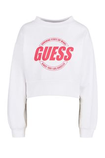 Укороченный свитшот с логотипом бренда Guess