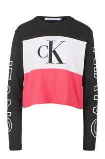 Укороченная футболка с длинными рукавами Calvin Klein Jeans