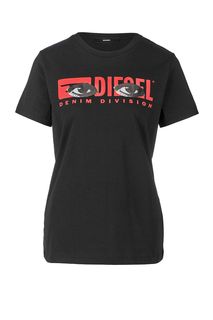 Хлопковая футболка с короткими рукавами Diesel