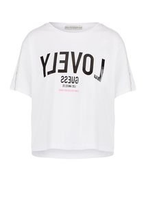 Белая футболка с декоративной отделкой Guess