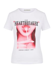 Футболка из хлопка с короткими рукавами Guess