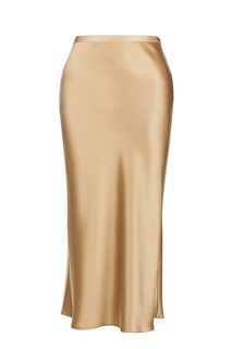 Атласная юбка расклешенного кроя Polo Ralph Lauren
