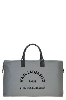 Серебристая дорожная сумка со светоотражающим эффектом Karl Lagerfeld