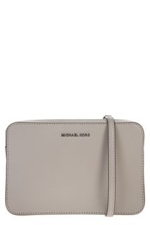 Маленькая серая сумка из зерненой кожи Jet Set Michael Michael Kors