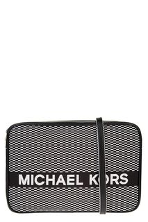 Маленькая серая сумка из текстиля Jet Set Michael Michael Kors