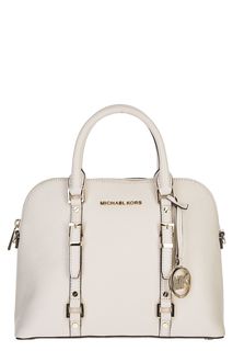 Кожаная сумка молочного цвета на молнии Bedford Legacy Michael Michael Kors