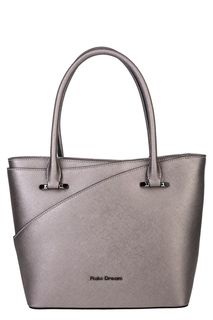 Сумка из сафьяновой кожи серебристого цвета Fiato Dream