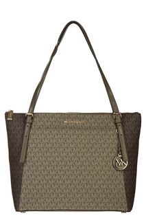 Вместительная сумка в форме трапеции с монограммой бренда Voyager Michael Michael Kors