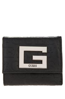 Кошелек черного цвета с двумя отделами для купюр Guess