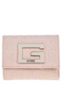 Кошелек кораллового цвета с двумя отделами для купюр Guess