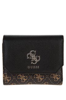 Кошелек черного цвета с двумя отделами для купюр Guess