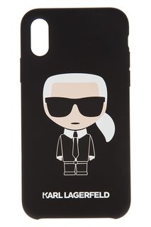 Чехол для iPhone X/XS c принтом Karl Lagerfeld