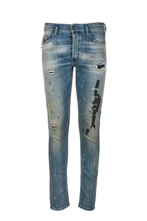 Серые джинсы зауженного кроя Tepphar-X Diesel