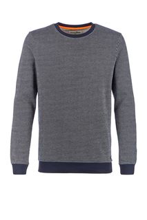 Хлопковый свитшот синего цвета Tom Tailor Denim