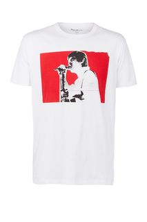 Хлопковая футболка с принтом Pepe Jeans