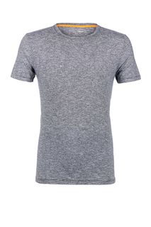 Синяя хлопковая футболка с круглым вырезом Tom Tailor Denim