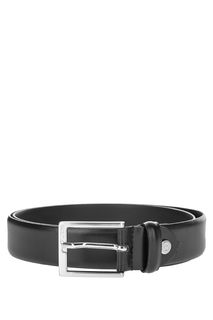 Классический кожаный ремень черного цвета Guess