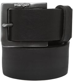 Кожаный ремень черного цвета Wrangler