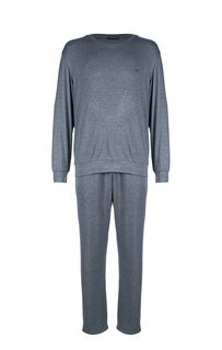 Домашний комплект из футболки и брюк синего цвета Emporio Armani