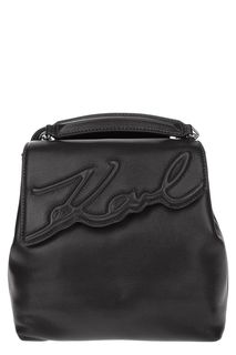 Маленький кожаный рюкзак с откидным клапаном Karl Lagerfeld