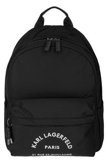 Вместительный текстильный рюкзак с широкими лямками Karl Lagerfeld